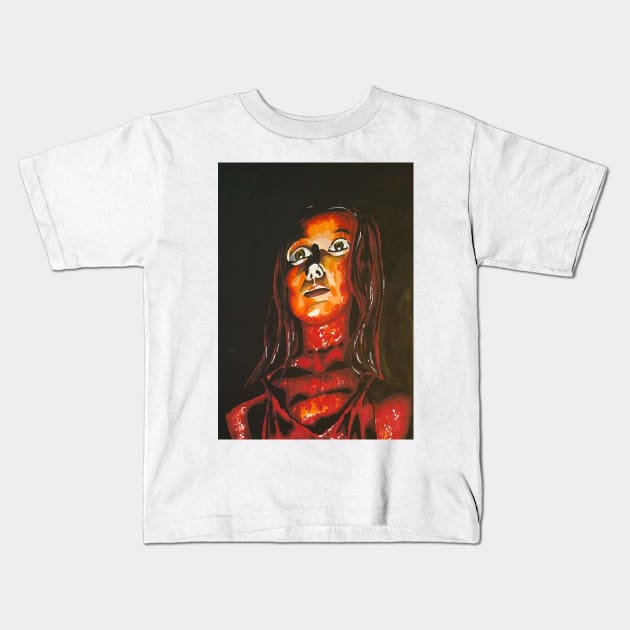 Carrie portrait (original) Kids T-Shirt by StagArtStudios